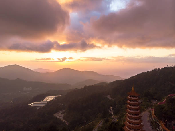 istock Sunset On top of Chin Swee temple 1204584974