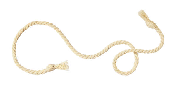 waved beige rope - at the end of your rope imagens e fotografias de stock