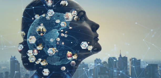 istock AI (Artificial Intelligence) concept.  Global communication network. Worldwide business. 1204589765