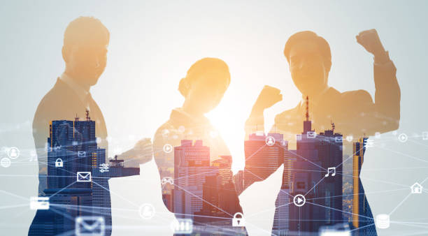 istock Success of business concept. Business network. Teamwork. 1204590171