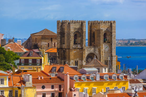 Cathedral Se - Lisbon Portugal - architecture background