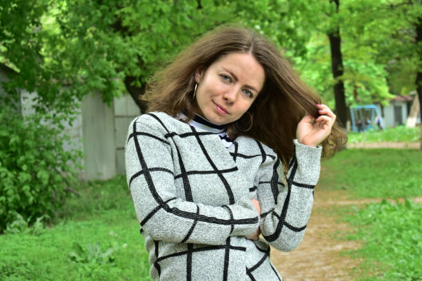 istock Beautiful girl in nature 1204594856