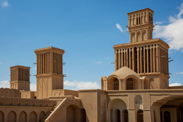 istock Historic house with wind towers, Abarkuh, Iran 1204595966