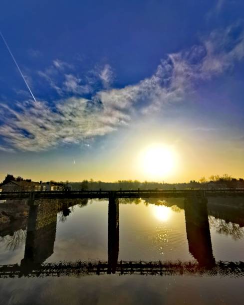 calm river ribble - ribble stock-fotos und bilder