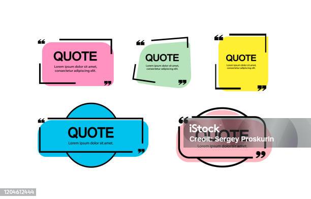 Notes Text Frame Quote Frame Notes Stock Illustration - Download Image Now - Abstract ...