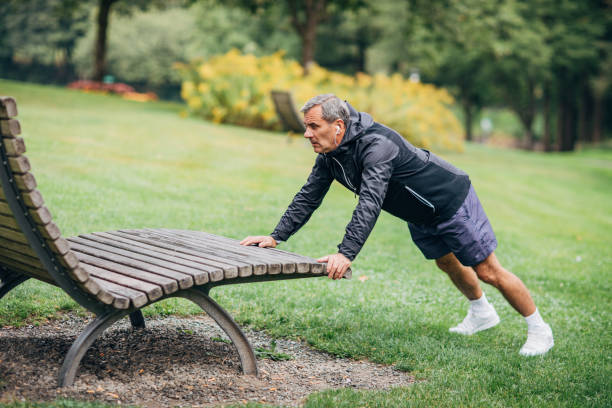 istock Recreational running of an older man 1204613881