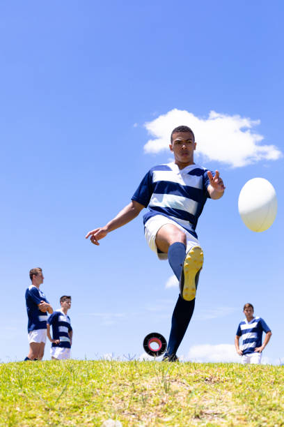 Rugby players in a match
