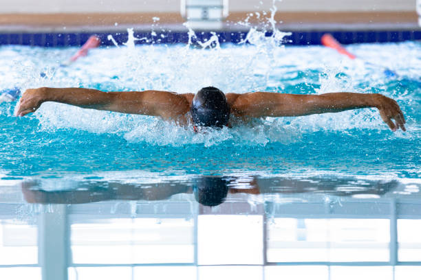istock Swimmer swimming in the pool 1204618692