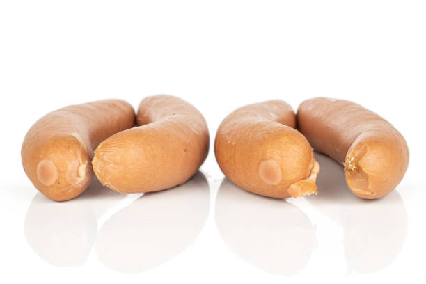 istock German pork sausage isolated on white 1204619083