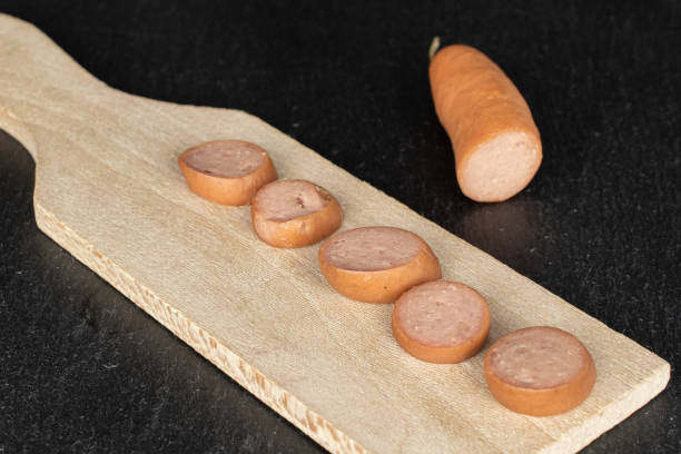 istock German pork sausage on grey stone 1204619684