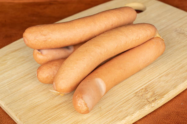 istock German pork sausage on cognac leather 1204619699