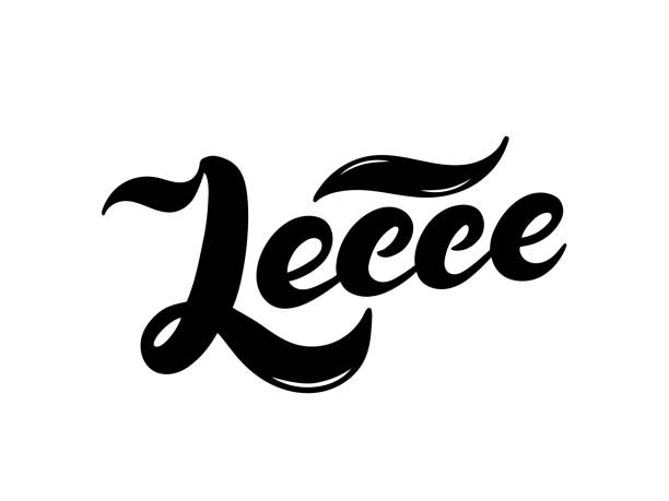 Lecce. The name of the Italian city in the region of Puglia. Hand drawn lettering Lecce. The name of the Italian city in the region of Puglia. Hand drawn lettering. Vector illustration. Best for souvenir products. lecce stock illustrations