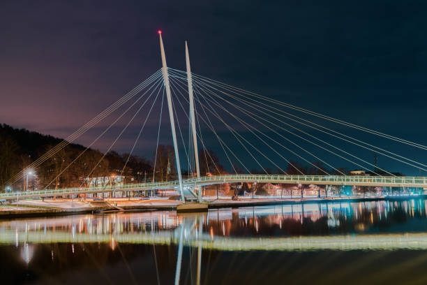 Pedestrian bridge on the Drammenselva River in Drammen
