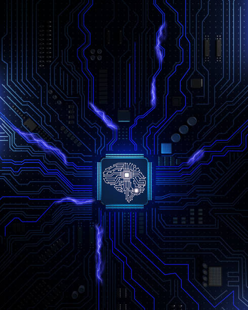 Computer Circuit Board Socket In The Form Of The Human Brain Stock Photo -  Download Image Now - iStock