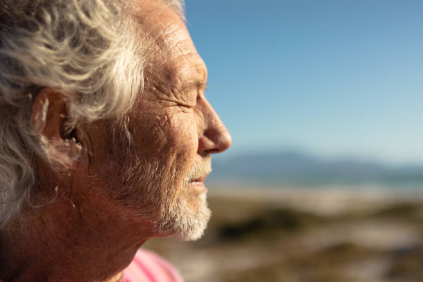 istock Old man enjoying free time 1204626438