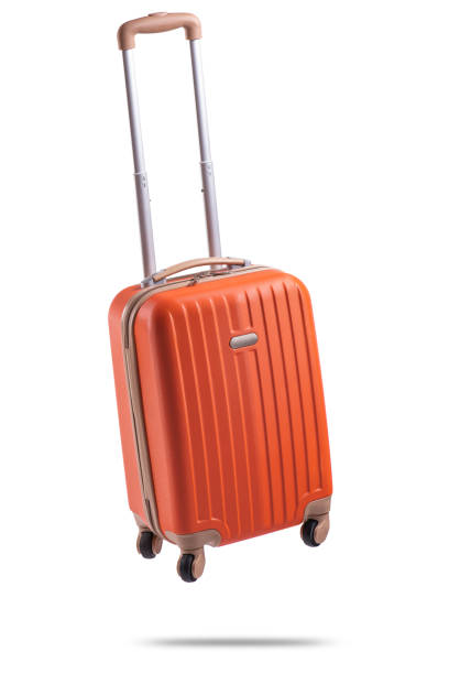 istock Studio shot of a flying orange suitcase 1204626866