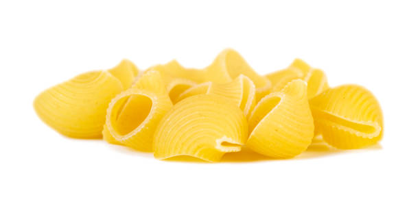 istock Group of macaroni pasta on white background 1204627613