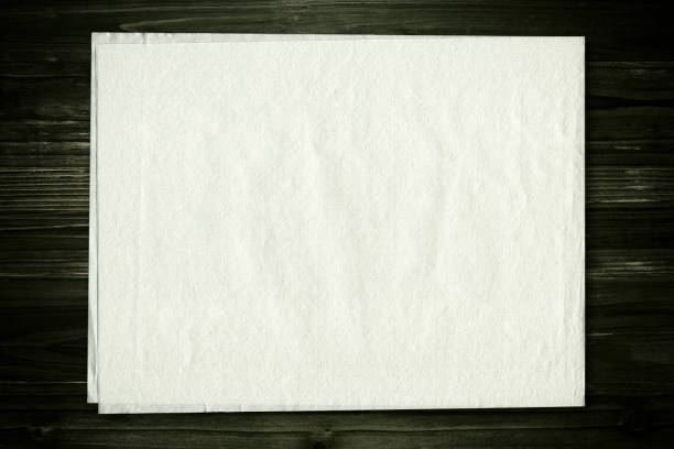 white blank sheet on black background