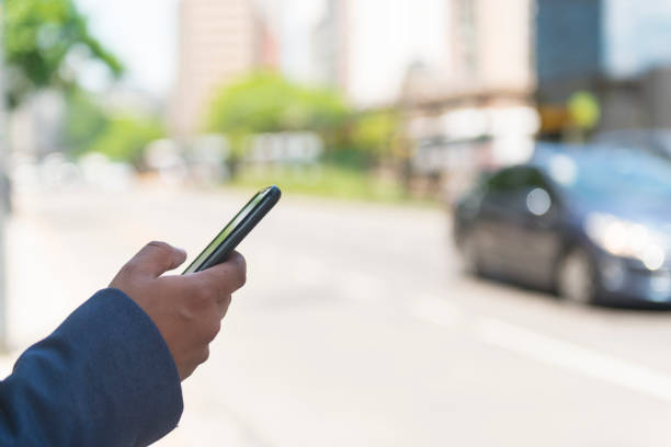istock Using a taxi app in Buenos Aires 1204629843