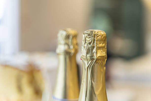 istock Champagne bottles at a wedding reception 1204630103
