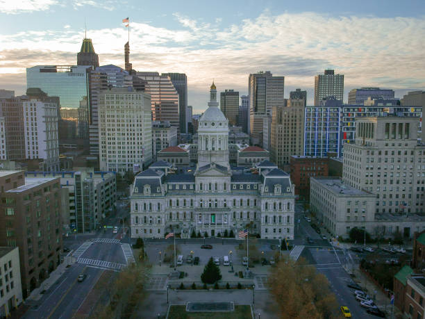 istock Aerial View of Downtown Baltimore and City Hall 1204637708