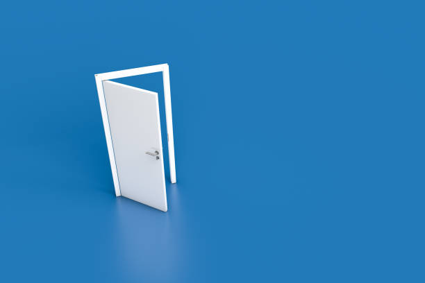 istock 3D Rendering of Wooden Door 1204638180