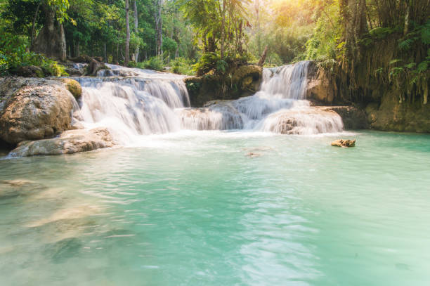 istock Breathtaking Kuang Si Waterfall Cascades, Luang Prabang, Laos 1204639714