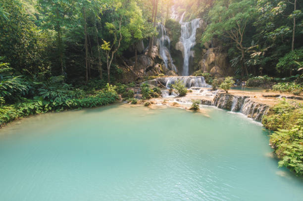 istock Breathtaking Kuang Si Waterfall Cascades, Luang Prabang, Laos 1204639743