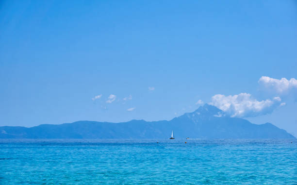 istock Beautiful sea view with  mountains in the background 1204643760