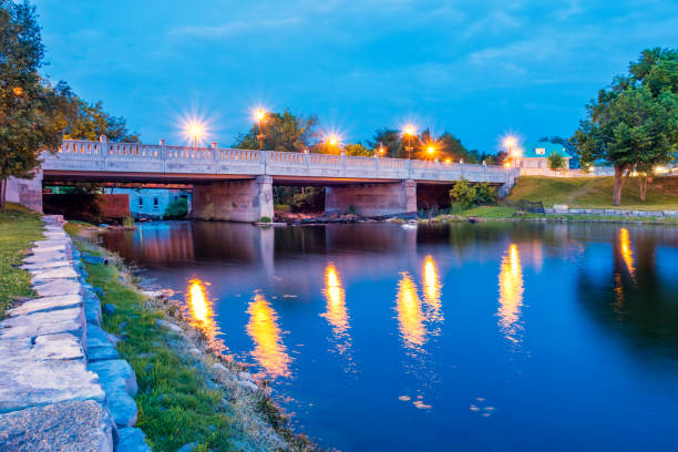istock Park and river in downtown Gananoque Ontario Canada 1204653309