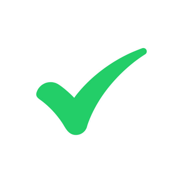 ilustrações de stock, clip art, desenhos animados e ícones de green tick and confirm icon vector design. - checkbox check mark questionnaire checklist