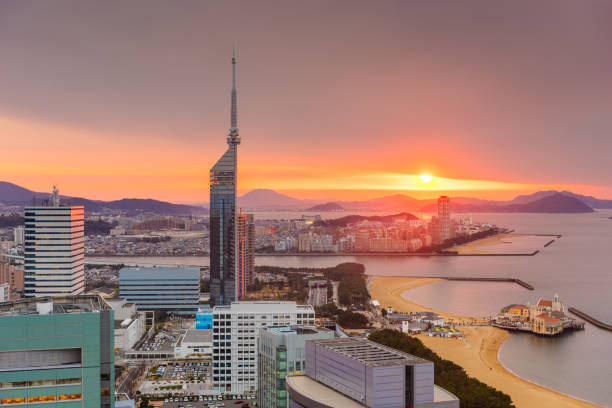 istock Fukuoka, Japan Skyline and Tower 1204658976