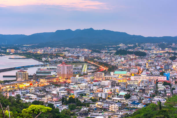 istock Nago, Okinawa, Japan Skyline 1204663508