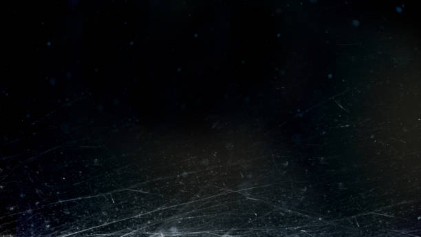 istock The metal matte surface is covered with scratches and 1204665269