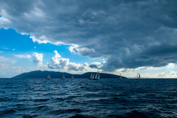 Wooden Yacht Sailing Race in Bodrum, Turkey