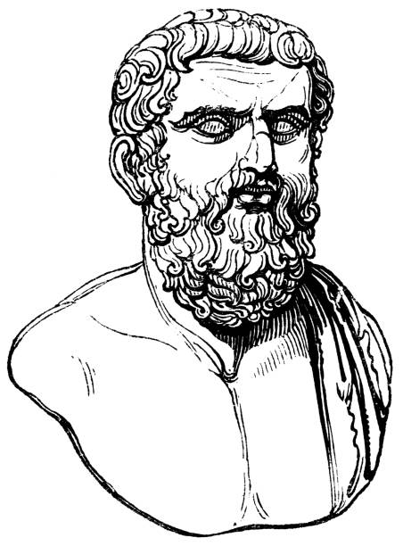 ilustrações de stock, clip art, desenhos animados e ícones de bust of sophocles - 5th century bc - sophocles