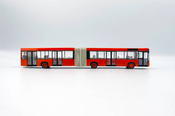 istock Articulated bus on a white background 1204677097
