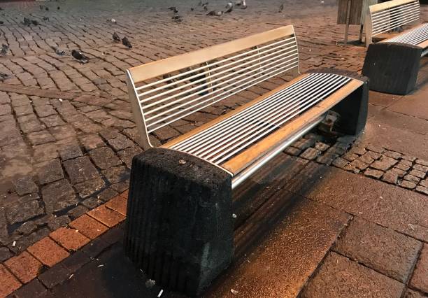 istock bench to sit on the street 1204678580