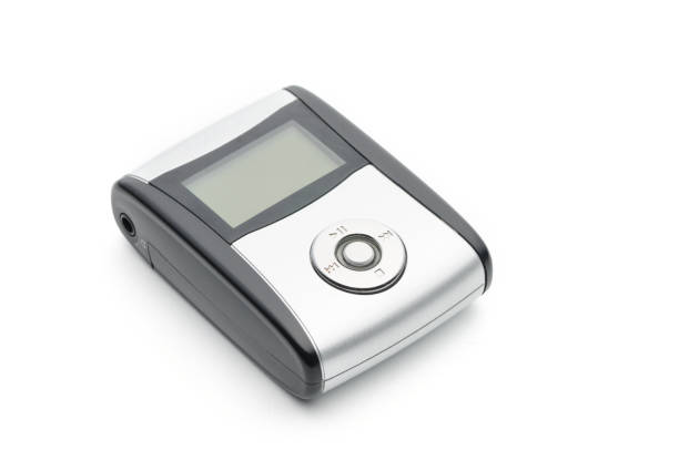 istock Vintage digital music player on a white background 1204679371