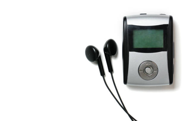 istock Vintage digital music player on a white background 1204679400