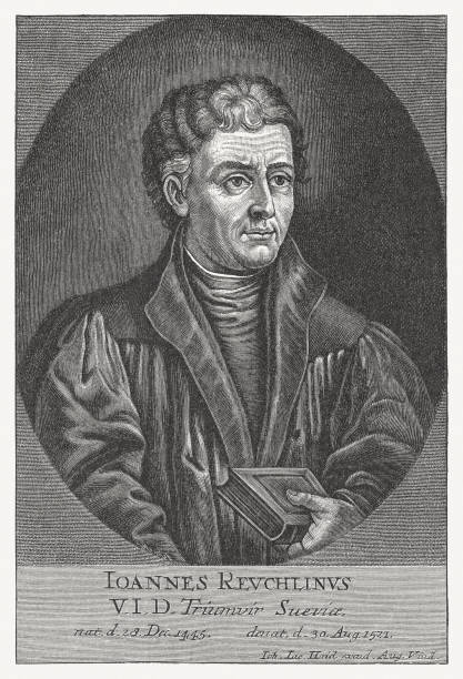 istock Johannes Reuchlin (1455-1522), German philosopher, wood engraving, published in 1897 1204682131