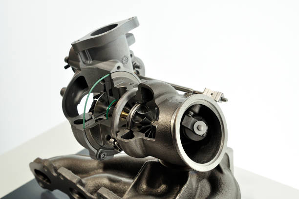 istock Cross section of turbocharger, isolated. 1204683911