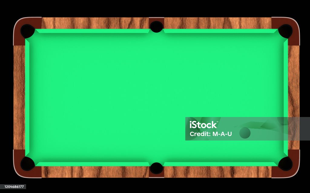 Billiard Table Picture Rendered Empty Billiard Table 3d Render Stock Photo - Download Image Now ...