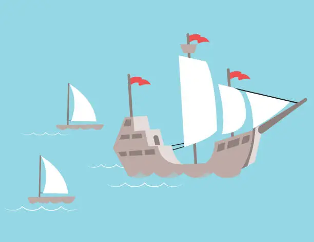 Vector illustration of Pirate Ship