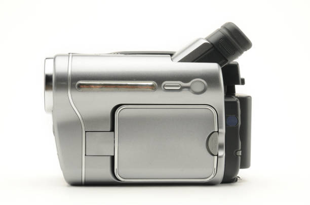 Vintage amateur camcorder on a white background Vintage amateur camcorder on an isolated white background vintage amateur movie camera stock pictures, royalty-free photos & images