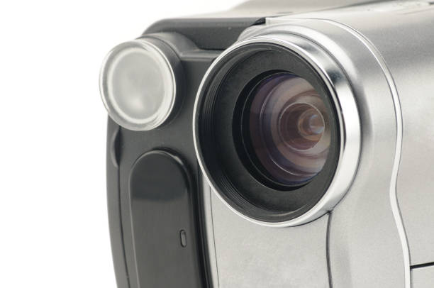 Vintage amateur camcorder on a white background Vintage amateur camcorder on an isolated white background vintage amateur movie camera stock pictures, royalty-free photos & images