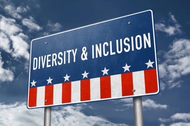 istock Diversity and Inclusion - road sign message 1204704308
