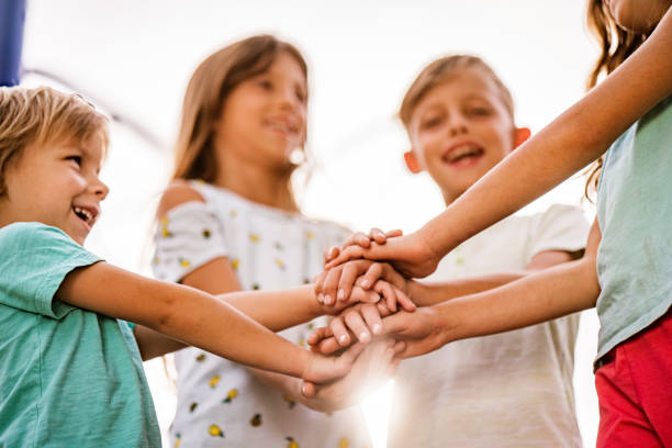 istock Happy children making a deal 1204706643