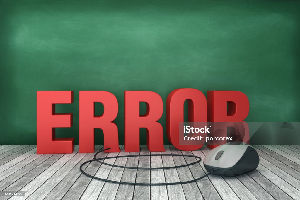 Computer Error 3d 3d Word Error With Computer Mouse On Chalkboard Background 3d Rendering ...