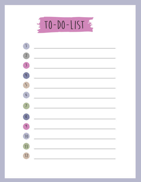 To Do List  Organizer design template Vector illustration of a To Do List  Organizer design template. Easy to edit. Includes print at home, ready jpg file and editable Vector eps file. to do list stock illustrations
